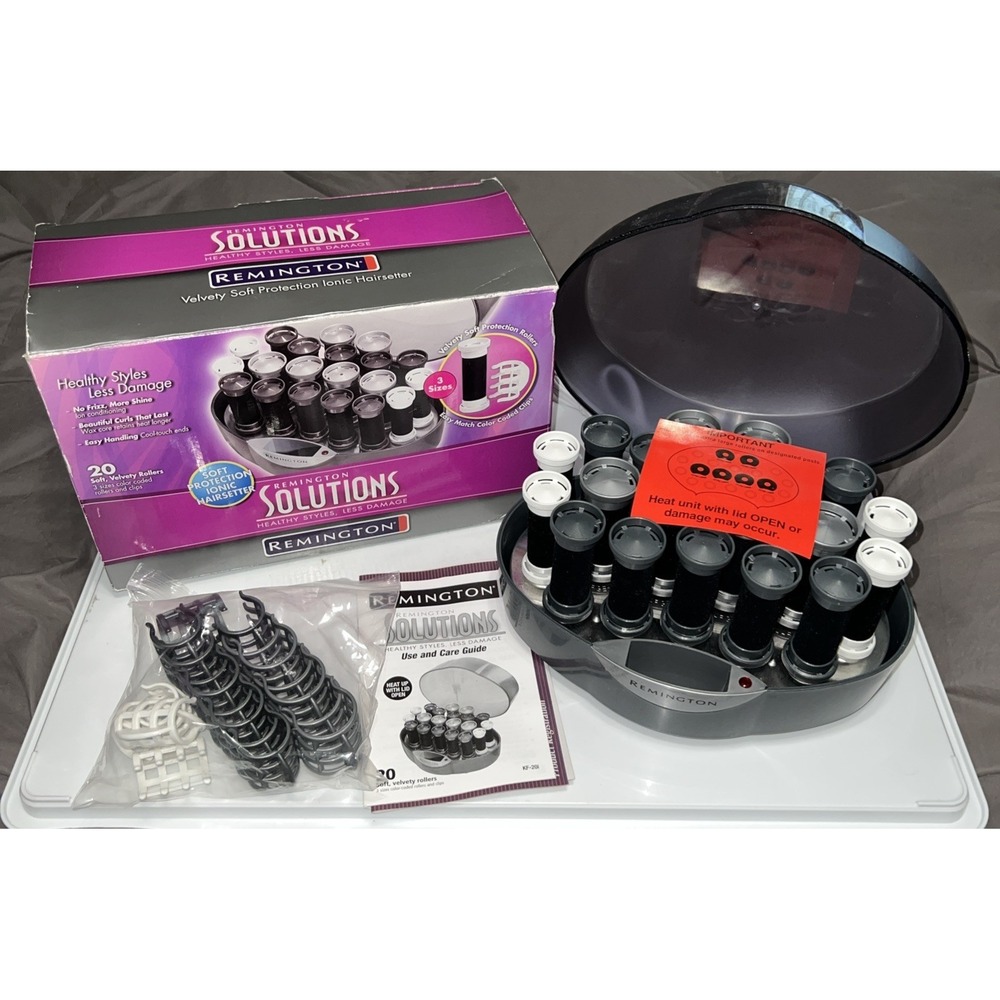 Remington Solutions Ionic Hair Setter Velvet Hot Rollers Curlers KF-20i Pageant